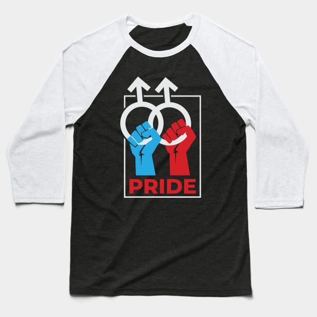 Gay Pride Baseball T-Shirt by dan89